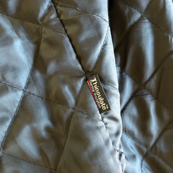 Vintage Lands' End 100% Wool Toggle Duffle Coat Men’s XLT Gray Thinsulate Hooded - Picture 9 of 15